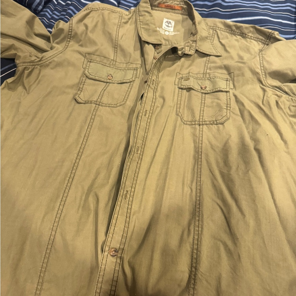 Timberland Men's Khaki Shirt Jacket